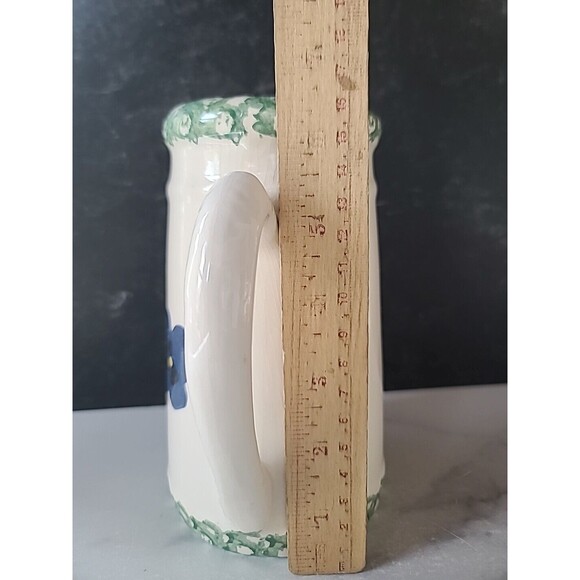 Crock Shop Santa Ana Pansy Flower Pitcher Vintage, READ - Picture 5 of 10